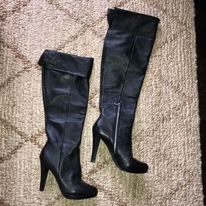 Michael Kors black leather boots